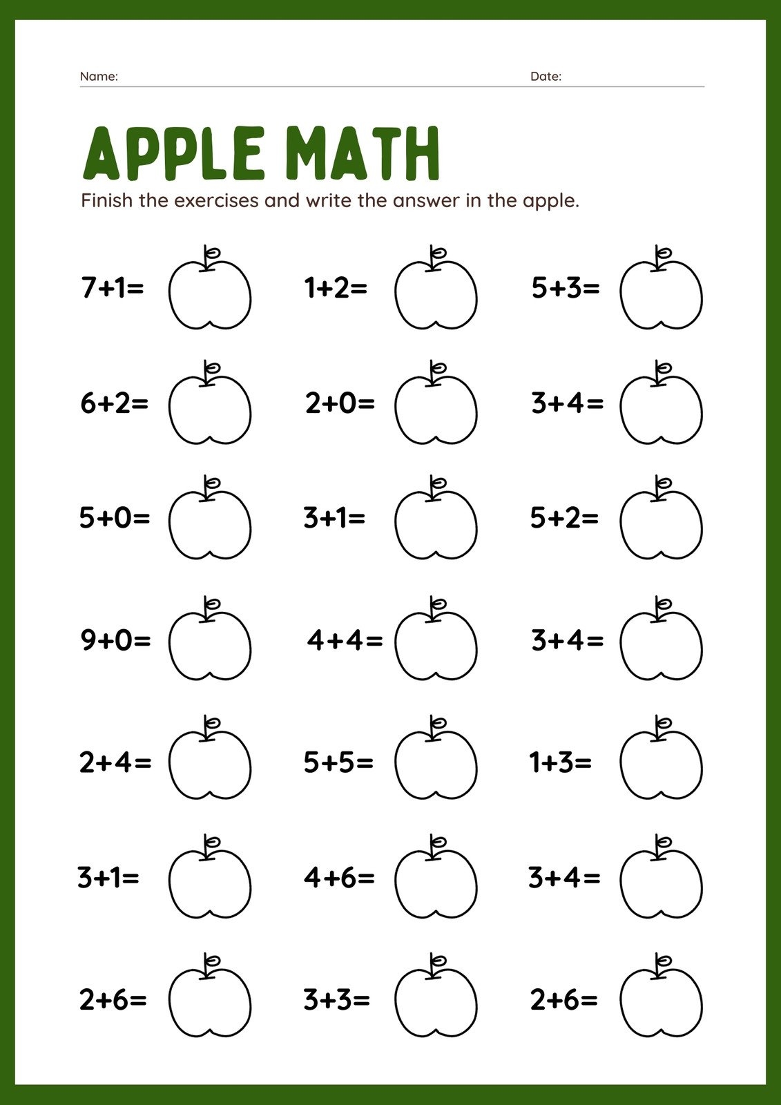 math and science for young children printable activities