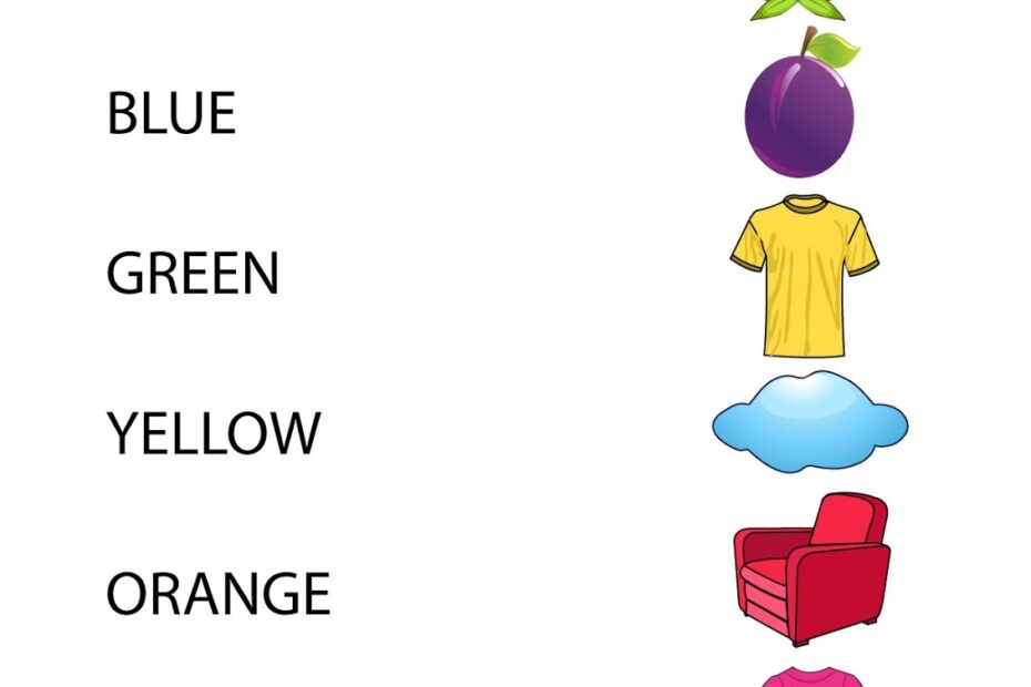 Kindergarten Printable Worksheets Colors