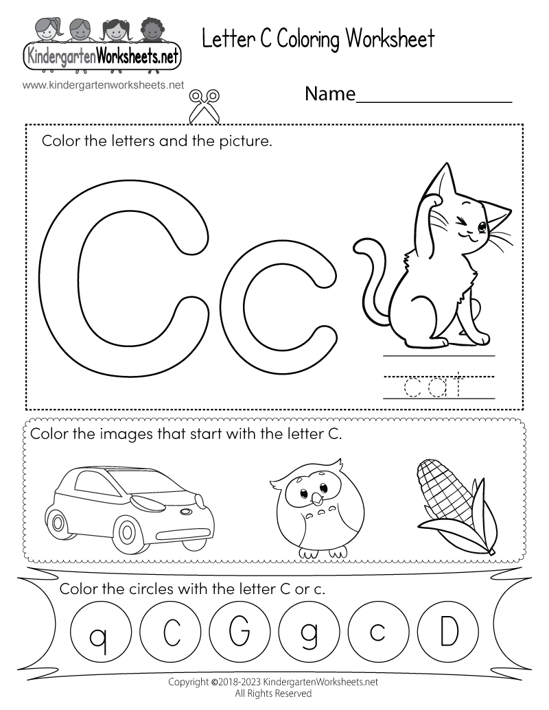 letter c printable activities