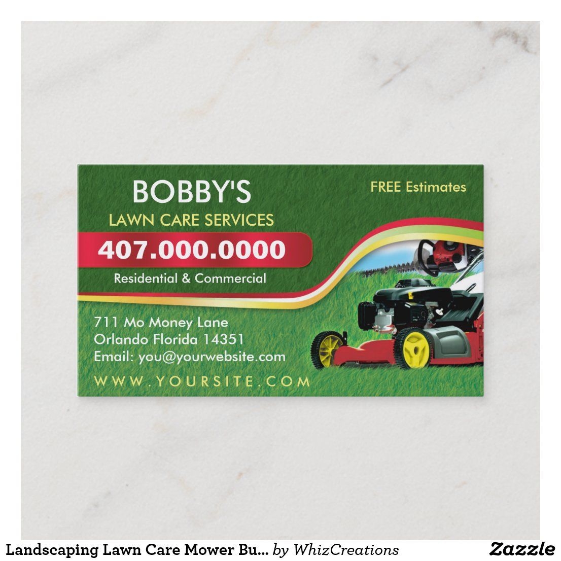 Lawn Care Business Card Templates Rock Your Design To The Perfect Tune 