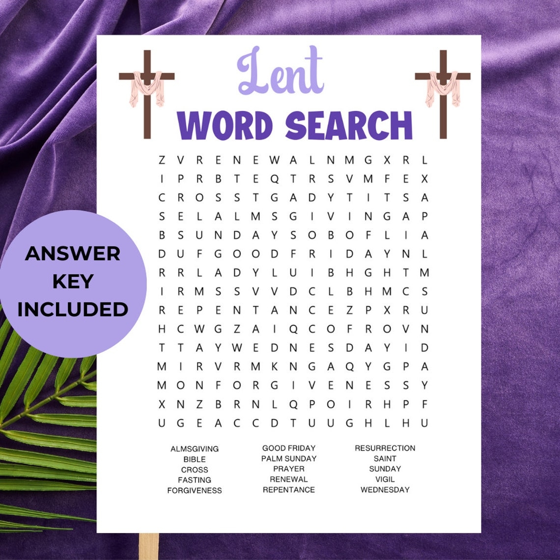 lent activities for adults printable