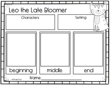 Leo The Late Bloomer No Prep Activity Pack By KinderFree TpT