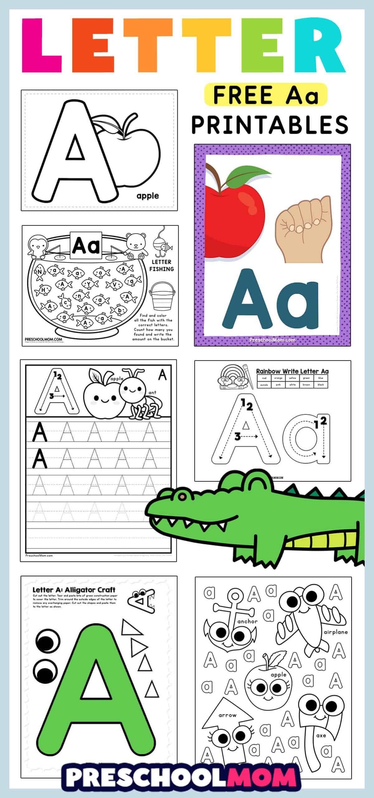 letter a activities for preschool printable