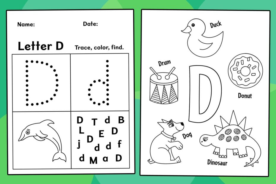 Letter D Activities For Preschool Printables Printable Free Templates