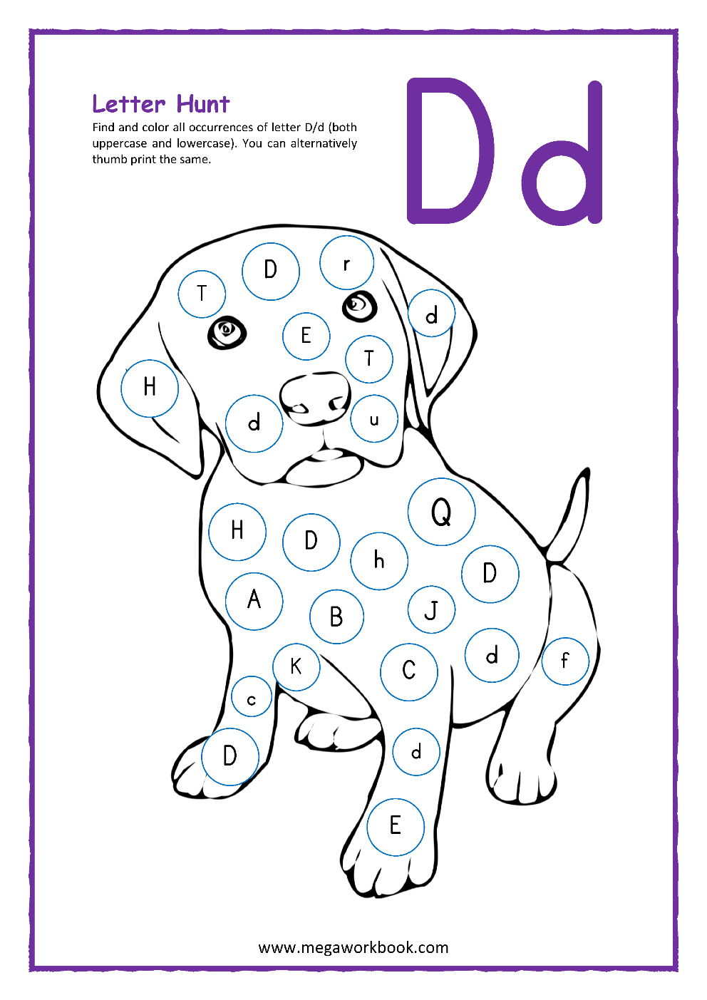 letter d printable activities