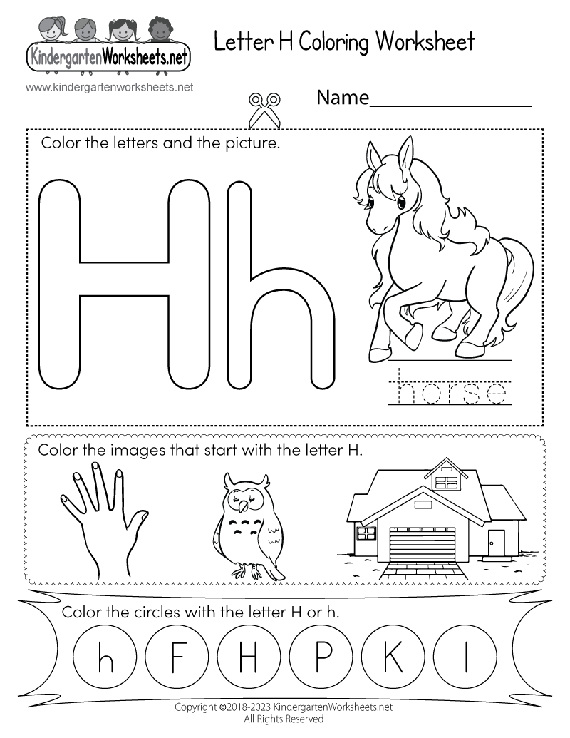 Letter H Worksheets Free Printables