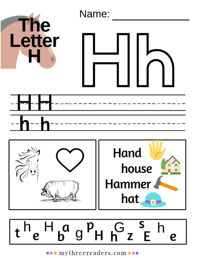letter h activities printable