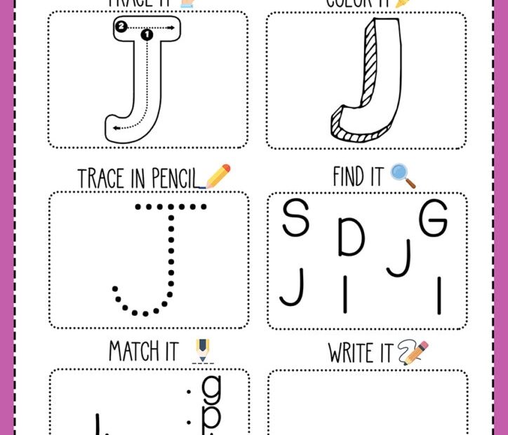 Letter J Printable Worksheets