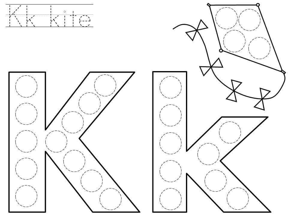 letter k dotter activity printables