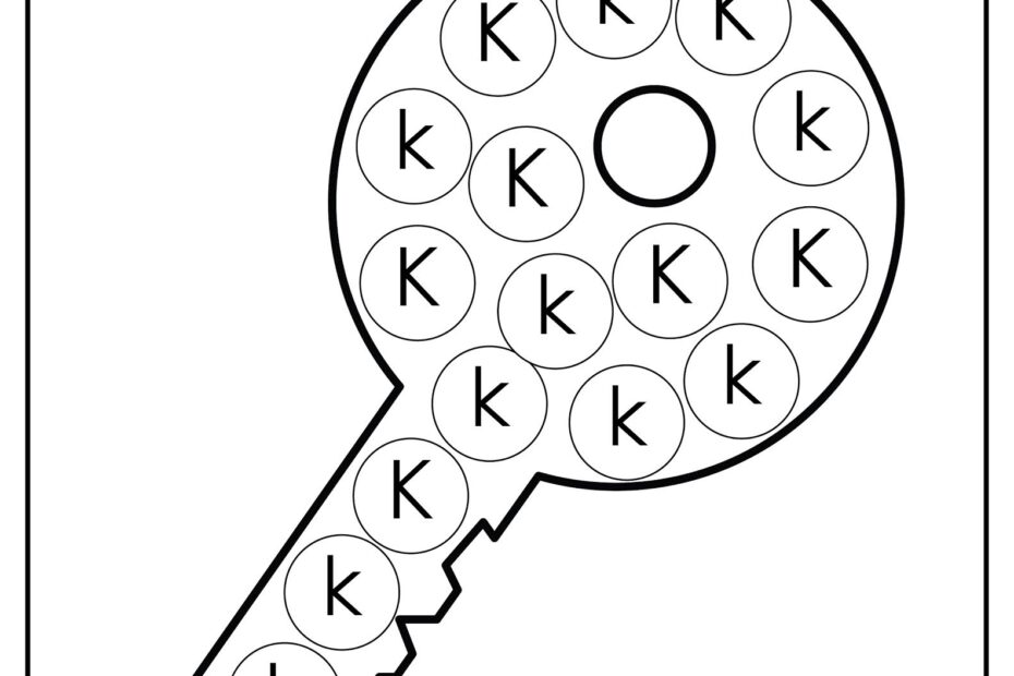 Letter K Dot Worksheets