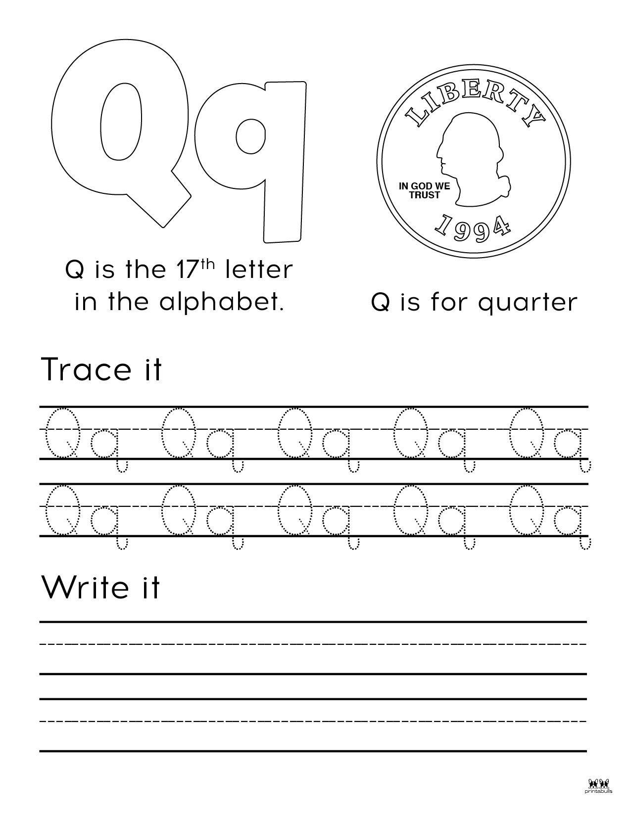 letter q printable activities