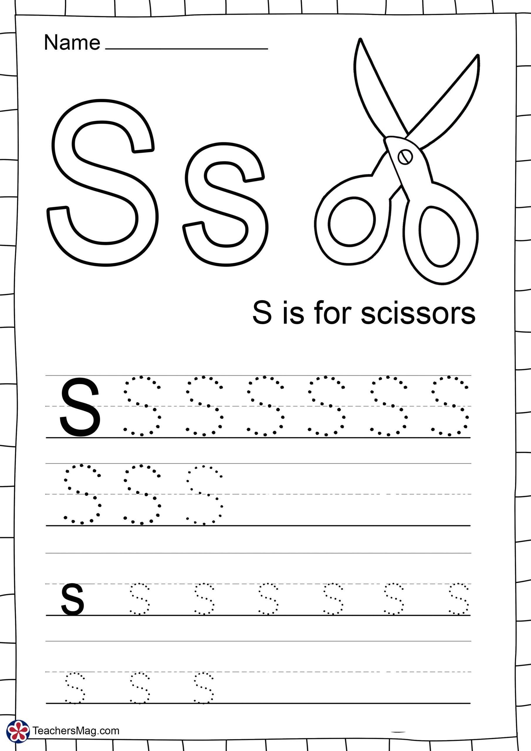 letter s printable activities