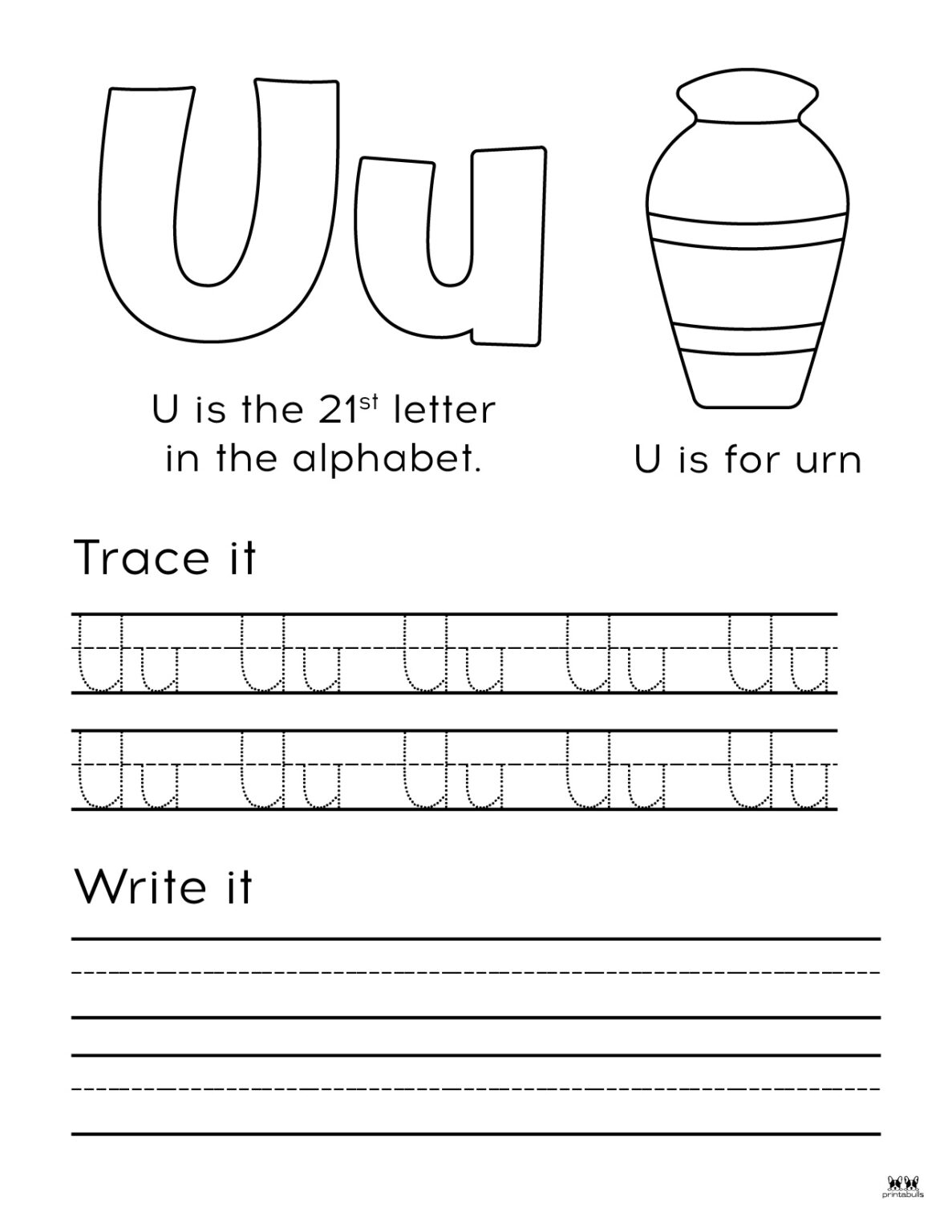 Letter U Worksheets 50 FREE Printables PrintaBulk