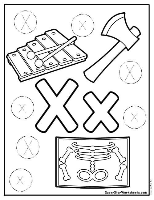 letter x activity pages for preschoolers printable