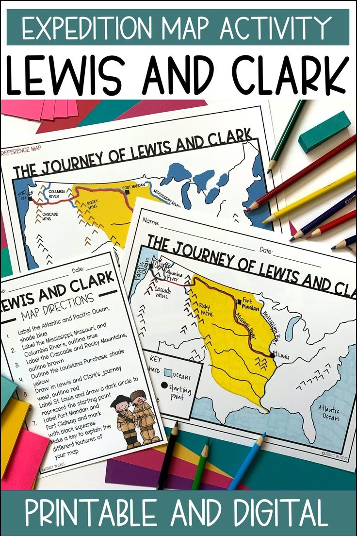 Lewis And Clark Expedition Map Activity Task Cards Print Digital 