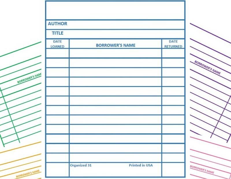 Library Card Template Editable Free Anatomy Drawing Lessons