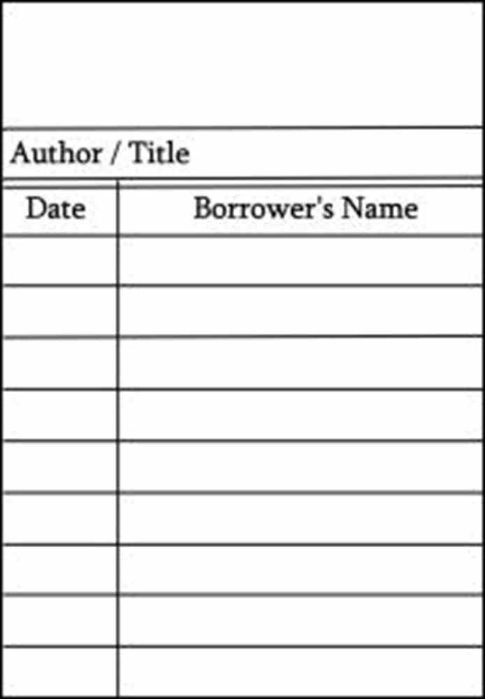 Library Card Template