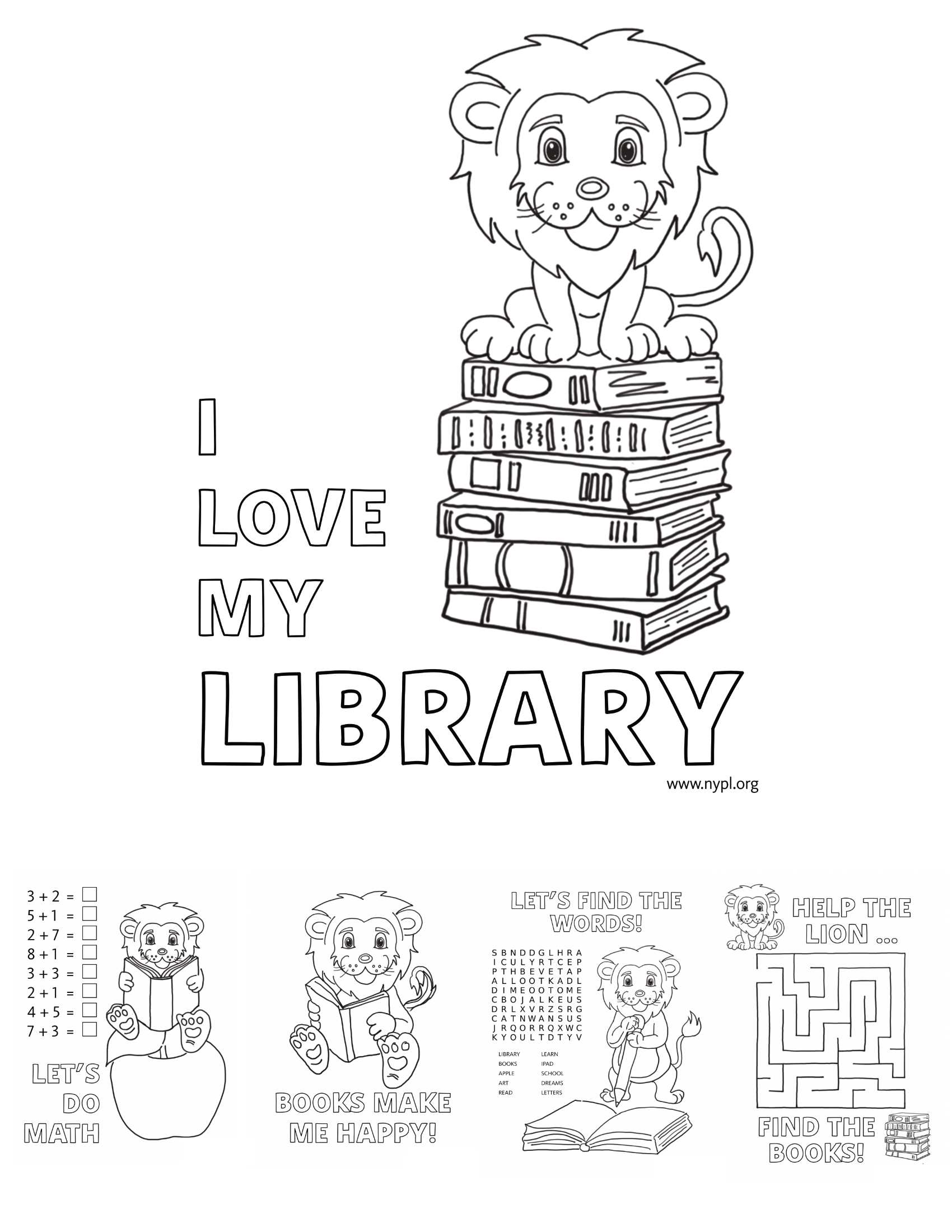 Library Lion Activities The New York Public Library