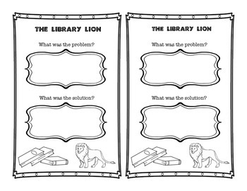 Library Lion Activity Sheet By Kasi Kail Teachers Pay Teachers