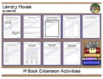 Library Mouse By Kirk 19 Book Extension Activities NO PREP TpT
