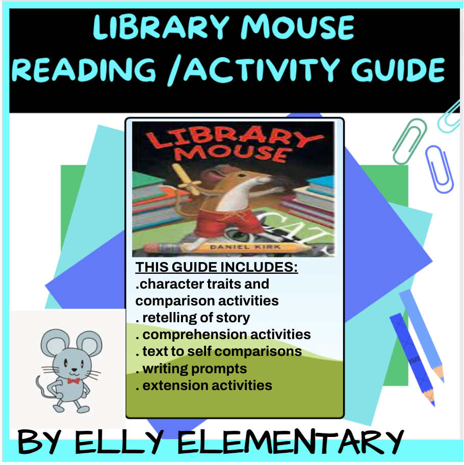LIBRARY MOUSE READING LESSONS ACTIVITIES PACKET Made By Teachers
