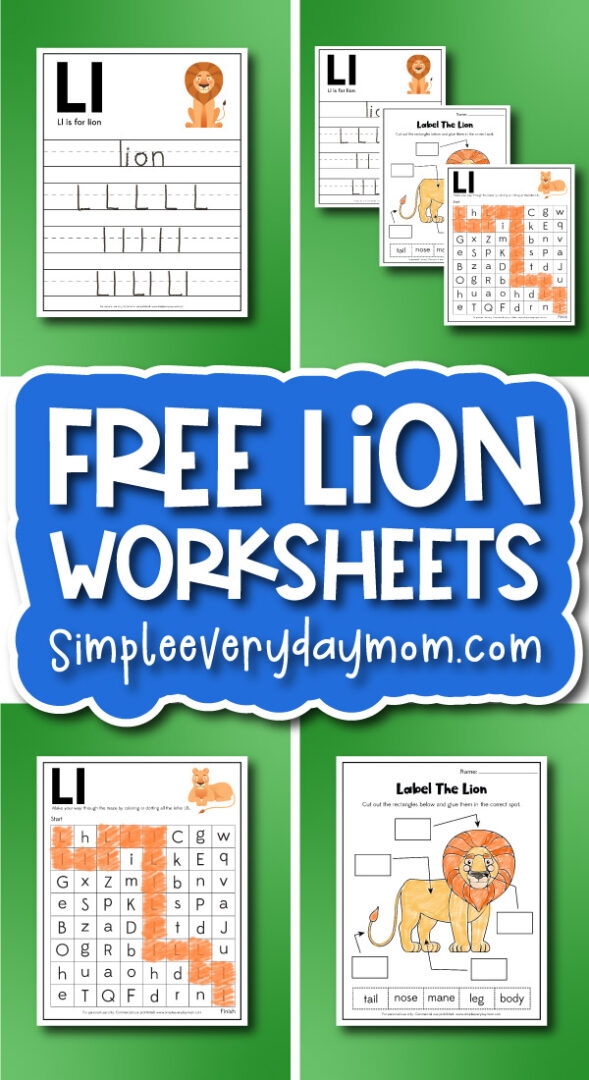 Lion Worksheets For Kids Free Printable 