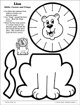 lion printable activities