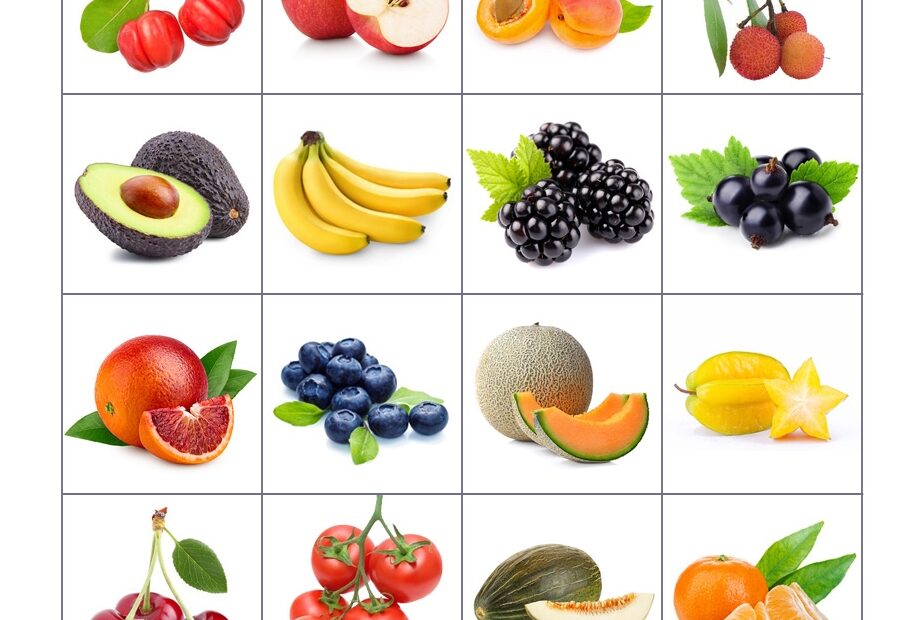 List Of 50 Fruits With Names And Pictures Printable Memozor