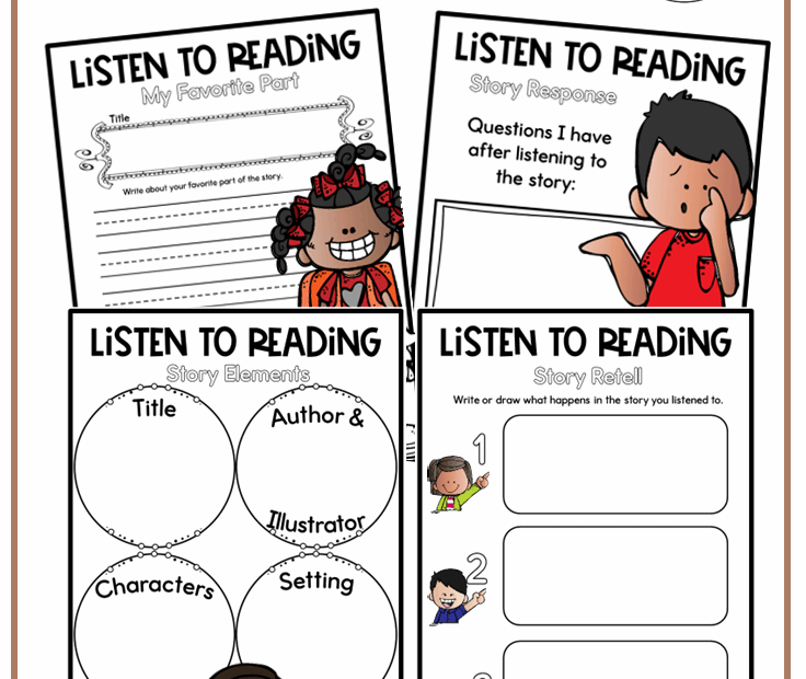 Listening Center Response Worksheets For ANY Book Mrs Bremer 39 s Class