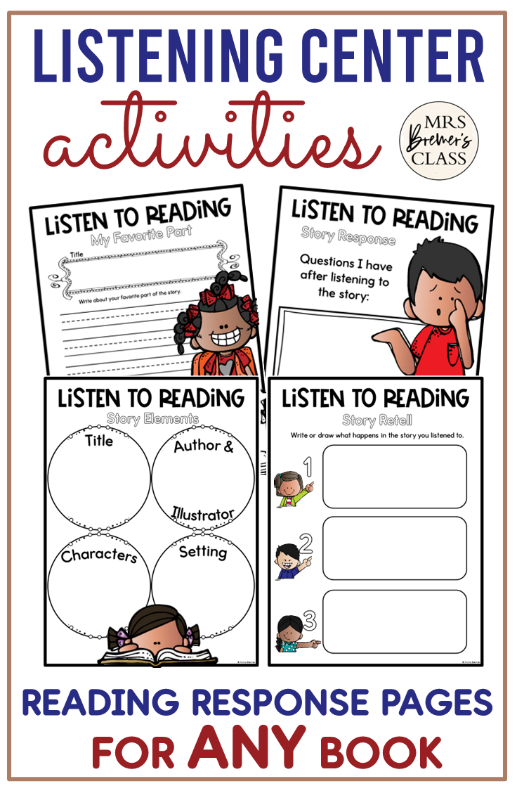 Listening Center Response Worksheets For ANY Book Mrs Bremer 39 s Class