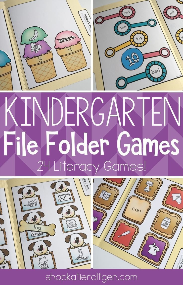 Literacy File Folder Games For Kindergarten Folder Games File Folder 