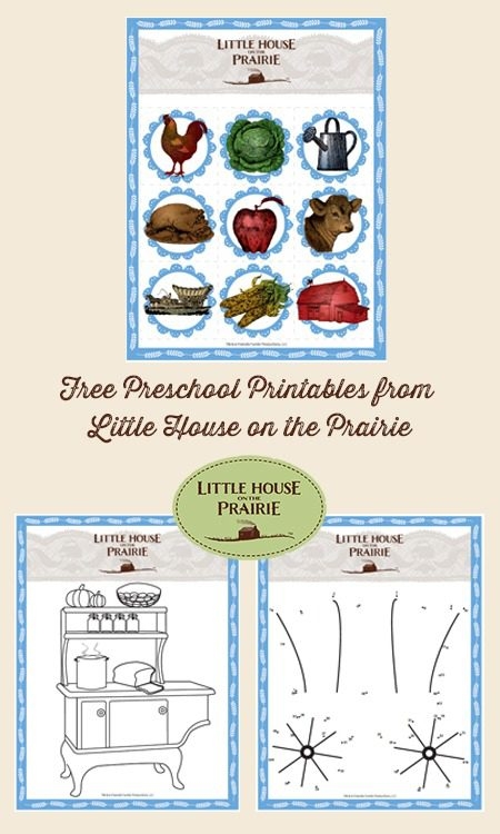 Little House On The Prairie Preschool Printables FREE Little House 