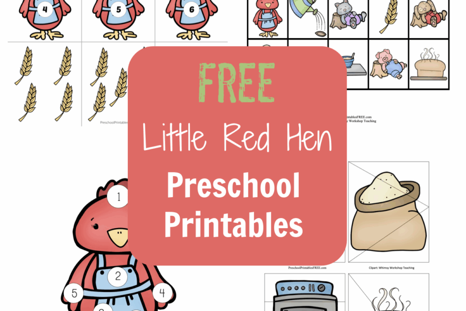 Little Red Hen Free Preschool Printables