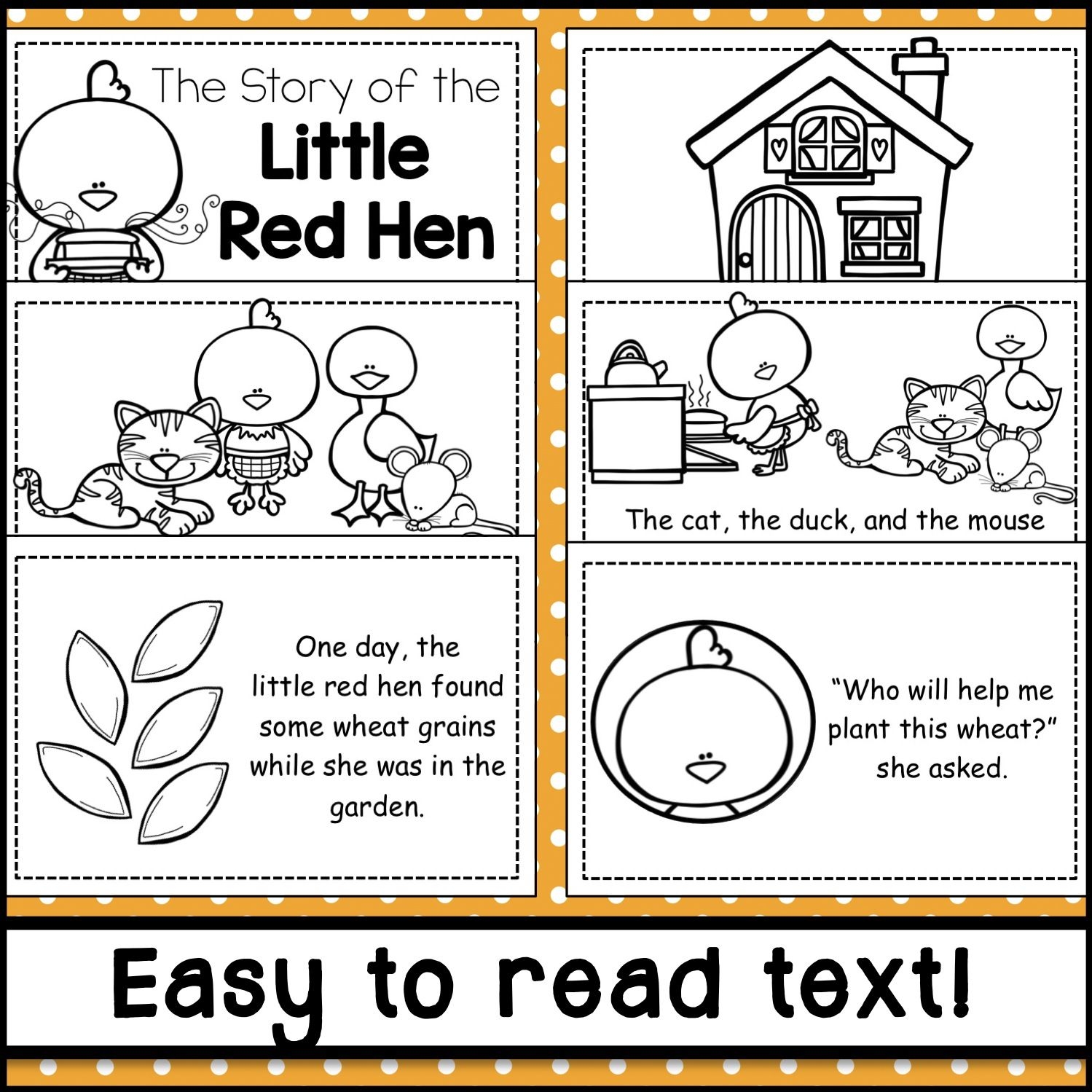 Little Red Hen Free Printable Worksheets