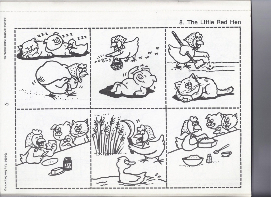 little red hen sequencing activity printable