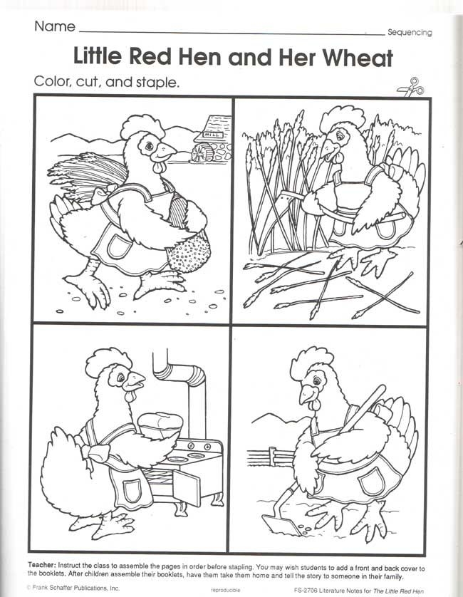 Little Red Hen Sequencing Activity