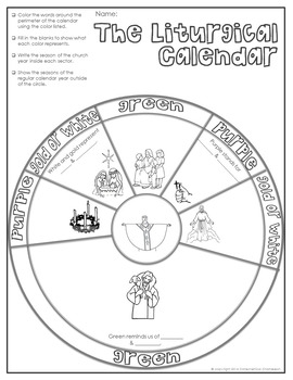 Liturgical Calendar Doodle Notes By Catechetical Chameleon TpT