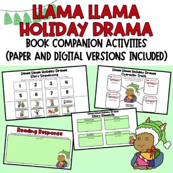 Llama Llama Holiday Drama Book Companion Literacy Activities Digital 