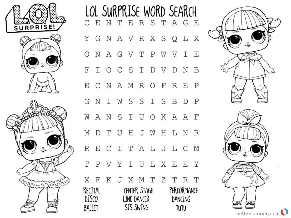 LOL Coloring Pages Activity Worksheets Free Printable Coloring Pages