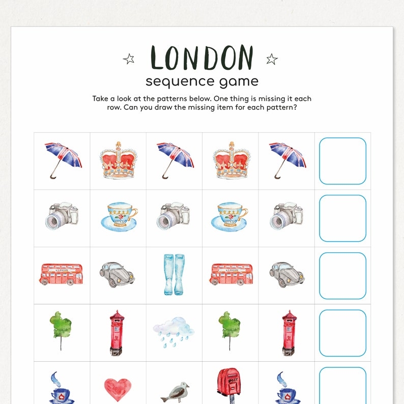 London Activities For Kids Kids Printable Activity Sheet London 