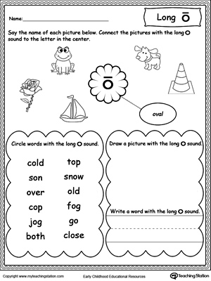 Long O Sound Worksheet MyTeachingStation