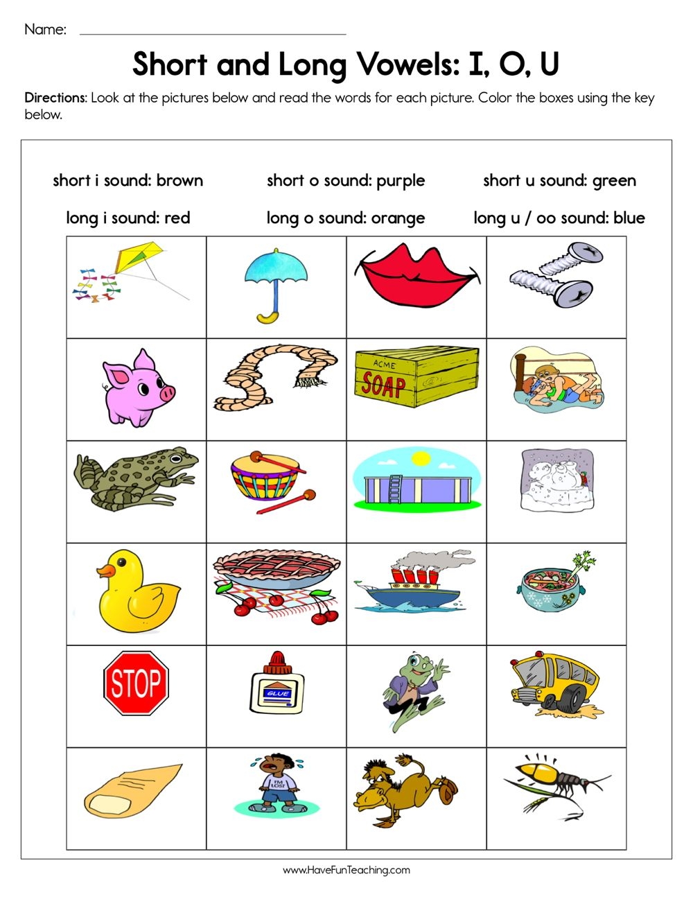 Long Vs Short Vowels Worksheets Short And Long Vowels Sounds