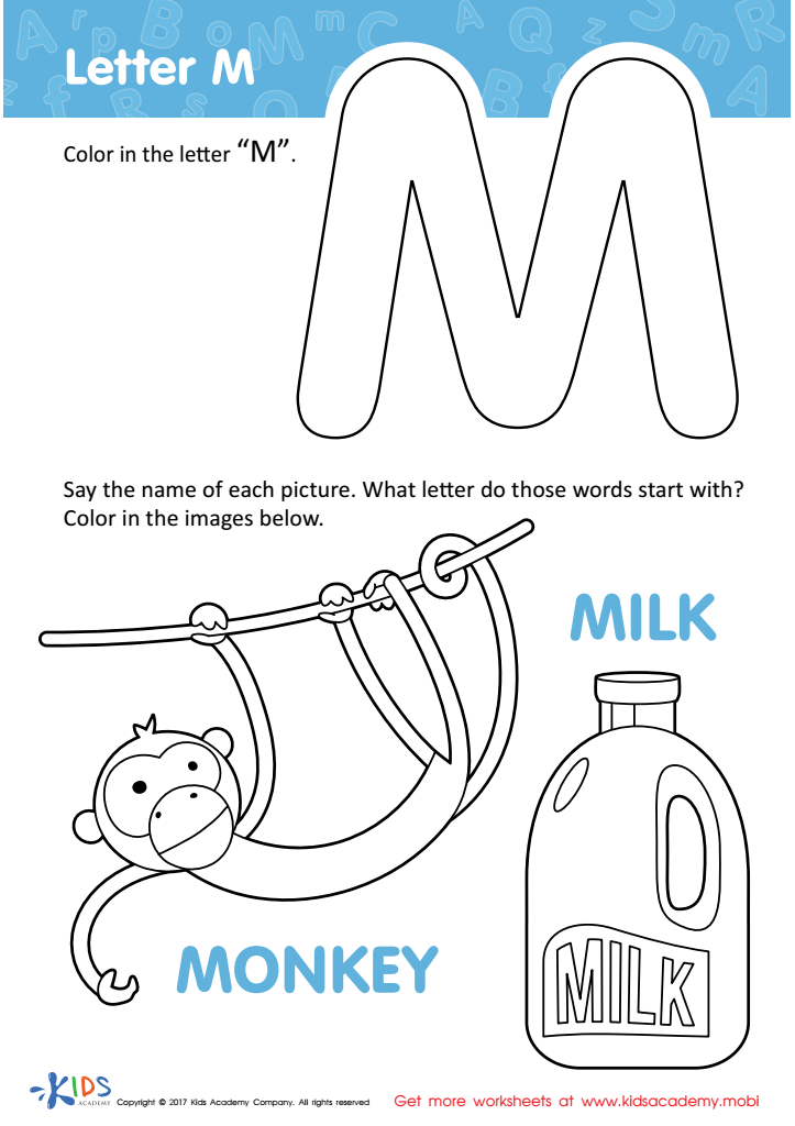 M m Coloring Pages Printable