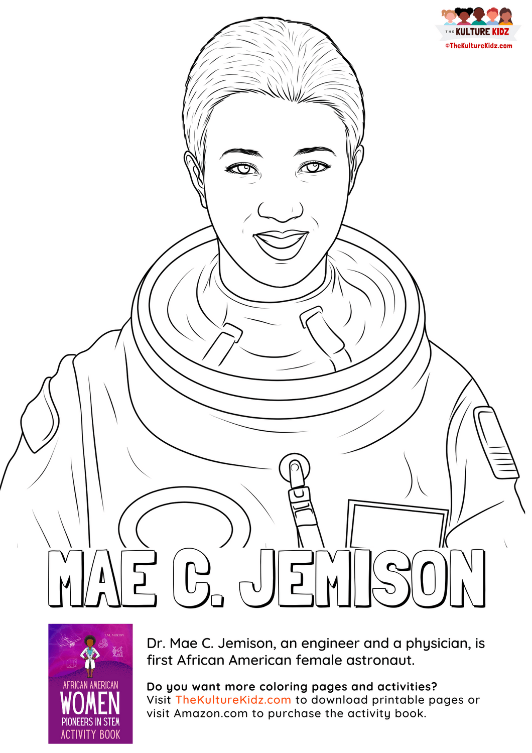 Mae Jemison Coloring Pages