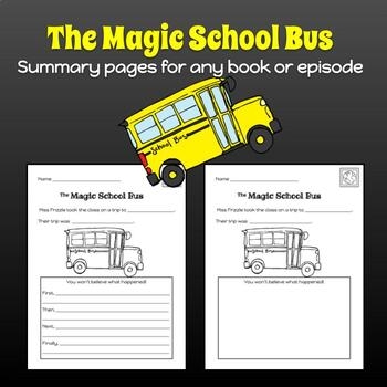 Magic School Bus Summary Worksheet By Stapels Teachers Pay Teachers