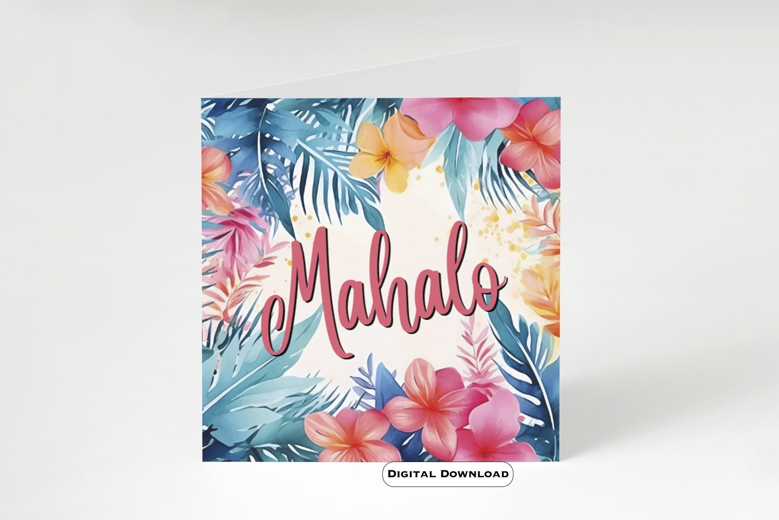 free printable mahalo note card templates