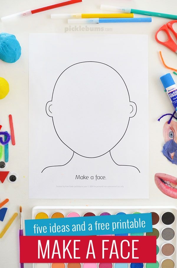 Make A Face Activity Five Ideas And A Free Printable Art Activities 