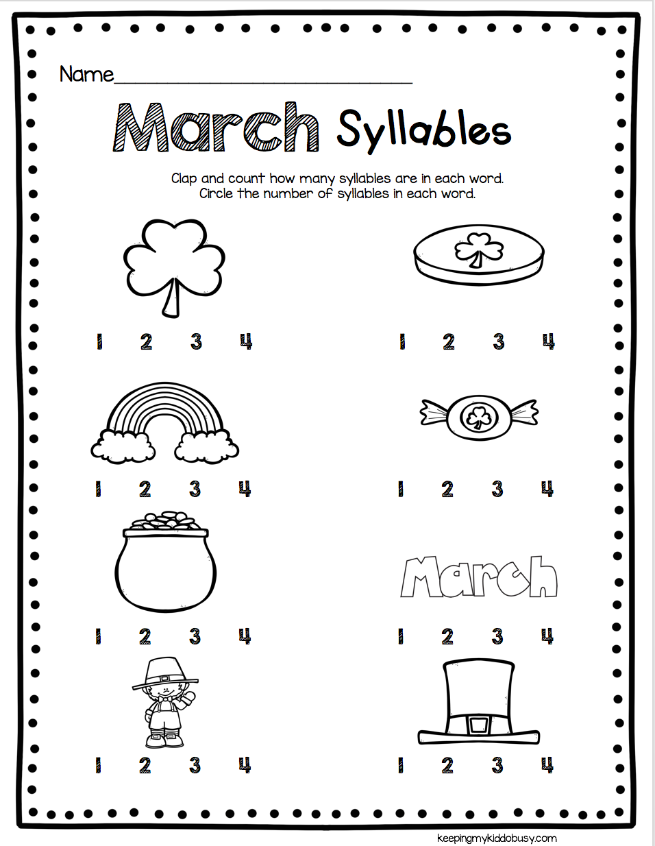 March Worksheets