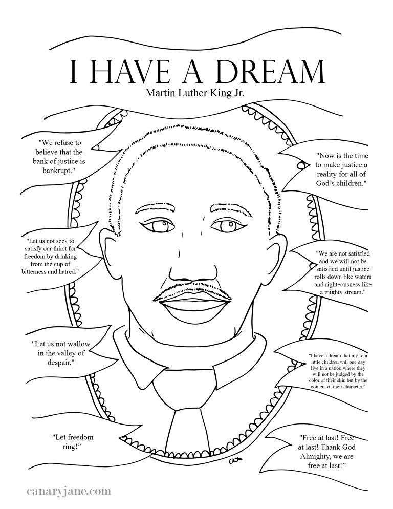 martin luther king free printable activities