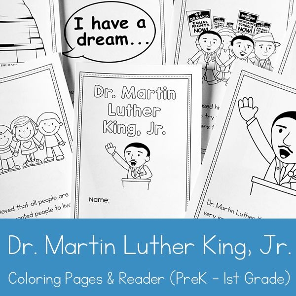 martin luther king printable activity book